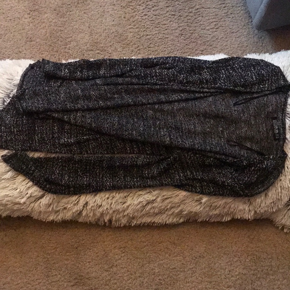 A black & white cardigan